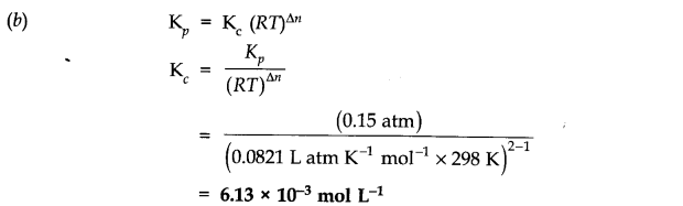 NCERT Solutions for Class 11 Chemistry Chapter 7 Equilibrium SAQ Q3.1