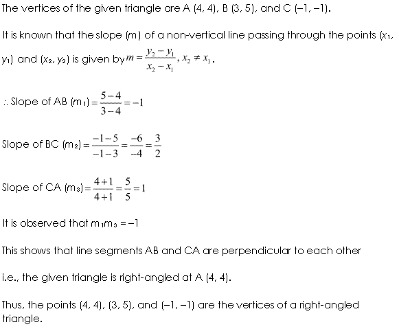 NCERT Solutions for Class 11 Maths Chapter 10 Straight Lines Ex 10.1 Q6.1