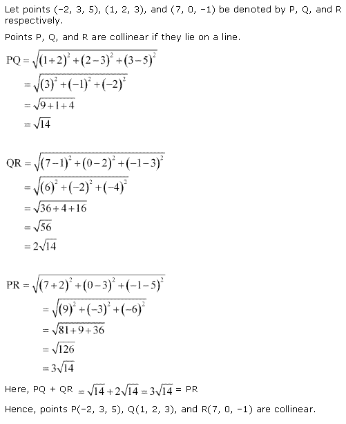 NCERT Solutions for Class 11 Maths Chapter 12 Introduction to three Dimensional Geometry Ex 12.2 Q2.1