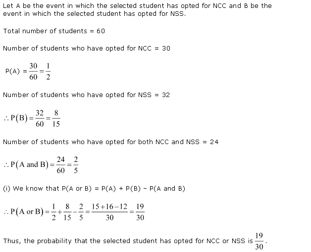 NCERT Solutions for Class 11 Maths Chapter 16 Probability Ex 16.3 Q21.1