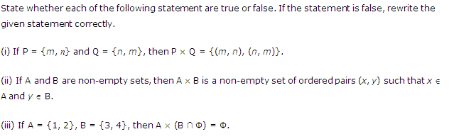 NCERT Solutions for Class 11 Maths Chapter 2 Relations and Functions Ex 2.1 Q4