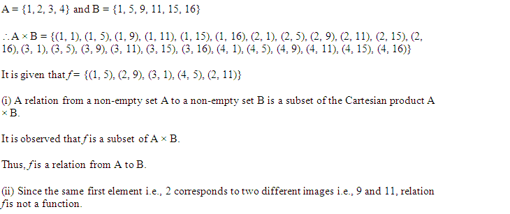 NCERT Solutions for Class 11 Maths Chapter 2 Relations and Functions Miscellaneous Questions Q10.1
