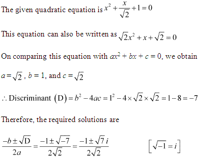 NCERT Solutions for Class 11 Maths Chapter 5 Complex Numbers and Quadratic Equations Ex 5.3 Q10.1