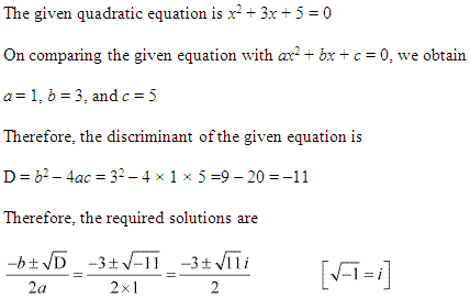 NCERT Solutions for Class 11 Maths Chapter 5 Complex Numbers and Quadratic Equations Ex 5.3 Q5.1