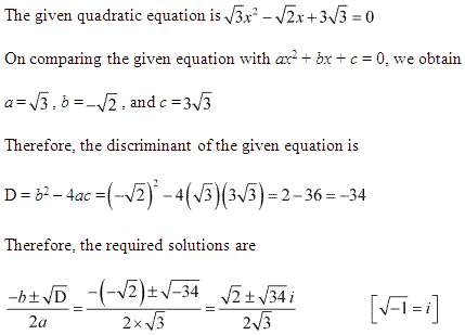 NCERT Solutions for Class 11 Maths Chapter 5 Complex Numbers and Quadratic Equations Ex 5.3 Q8.1