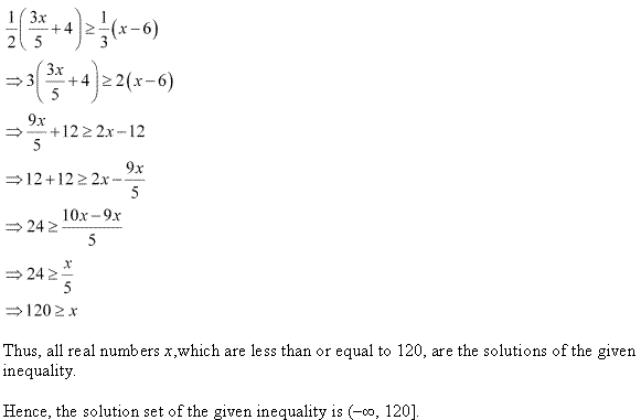NCERT Solutions for Class 11 Maths Chapter 6 Linear Inequalities Ex 6.1 Q12.1