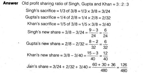 NCERT Solutions for Class 12 Accountancy Chapter 3 Reconstitution of a Partnership Firm – Admission of a Partner Q10
