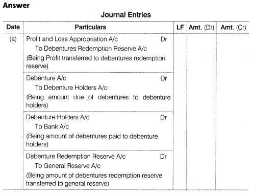 NCERT Solutions for Class 12 Accountancy Part II Chapter 2 Issue and Redemption of Debentures Numerical Questions Q26