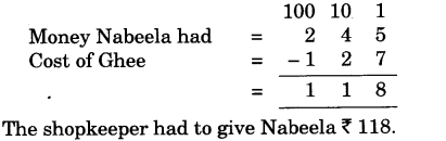 NCERT Solutions for Class 3 Mathematics Chapter-6 Fun With Give and Take Can You Help Nabeela Q1