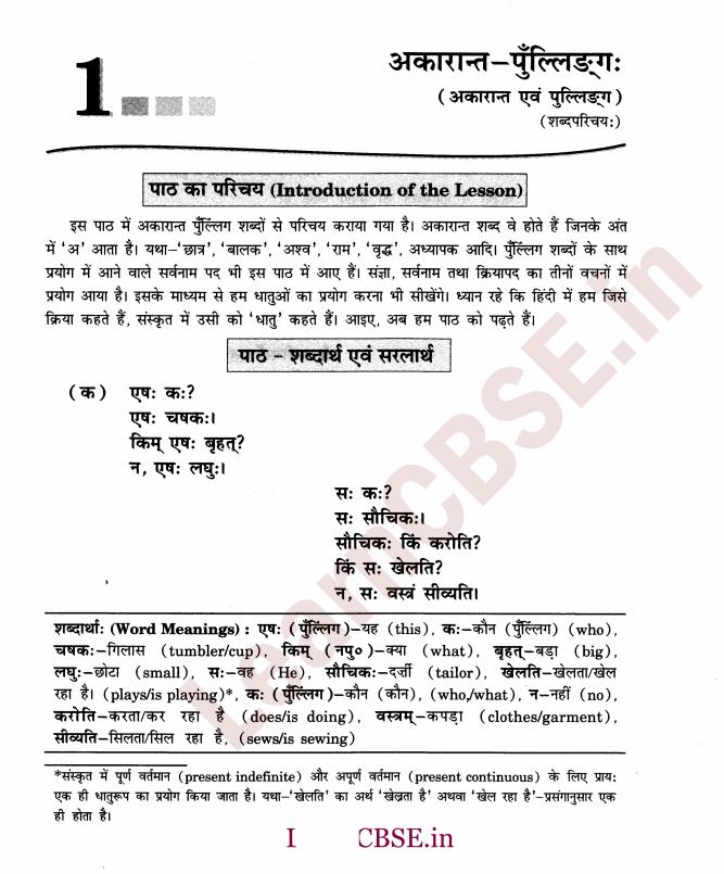 NCERT-Solutions-for-Class-6th-Sanskrit-Chapter-1-अकारान्त-पुल्लिङ्ग-1