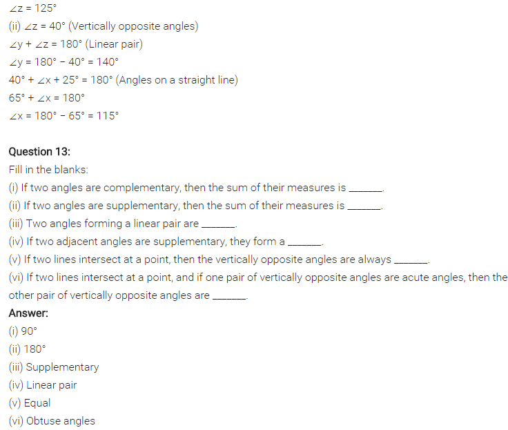 NCERT Solutions for Class 7 Maths Chapter 5 Lines and Angles Ex 5.1 Q9