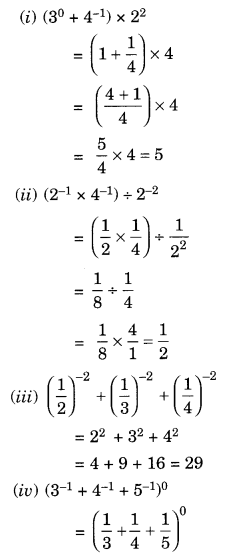 NCERT Solutions for Class 8 Maths Chapter 12 Exponents and Powers Ex 12.1 Q3.1