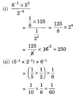 NCERT Solutions for Class 8 Maths Chapter 12 Exponents and Powers Ex 12.1 Q4.1