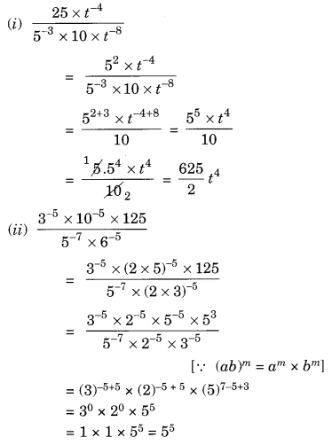 NCERT Solutions for Class 8 Maths Chapter 12 Exponents and Powers Ex 12.1 Q7.1
