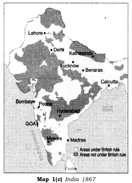 NCERT Solutions for Class 8 Social Science History Chapter 2 From Trade to Territory Map Skills Q1.2