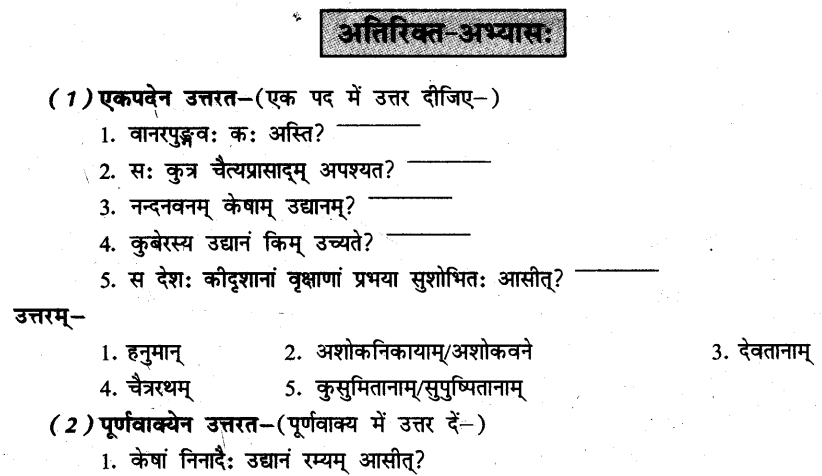 NCERT Solutions for Class 8th Sanskrit Chapter 10 अशोकवनिका 7