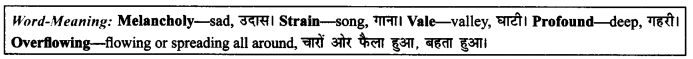 NCERT Solutions for Class 9 English Literature Chapter 8 The Solitary Reaper Paraphrase Q2