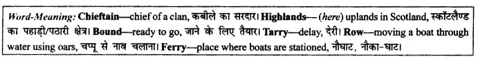 NCERT Solutions for Class 9 English Literature Chapter 9 Lord Ullins Daughter Paraphrase Q1
