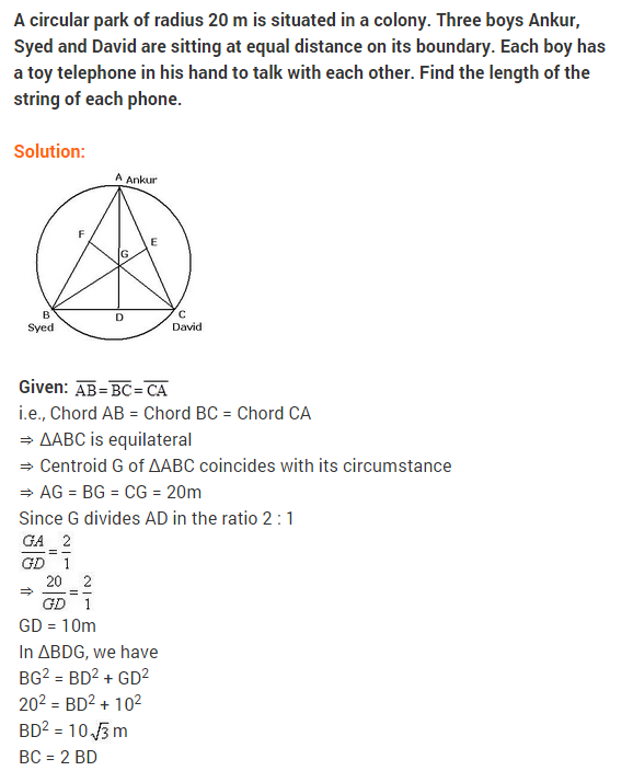 NCERT Solutions for Class 9 Maths Chapter 10 Circles Ex 10.4 A11