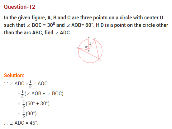 NCERT Solutions for Class 9 Maths Chapter 10 Circles Ex 10.5 A1