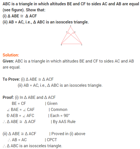NCERT Solutions for Class 9 Maths Chapter 7 Triangles Ex 7.2 q4