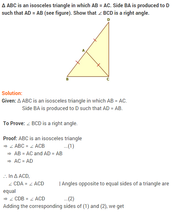 NCERT Solutions for Class 9 Maths Chapter 7 Triangles Ex 7.2 q6