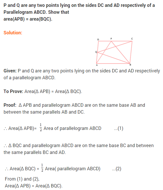 NCERT Solutions for Class 9 Maths Chapter 9 Areas of Parallelograms and Triangles Ex 9.2 A3