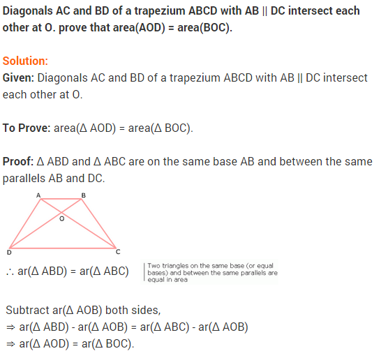 NCERT Solutions for Class 9 Maths Chapter 9 Areas of Parallelograms and Triangles Ex 9.3 A10