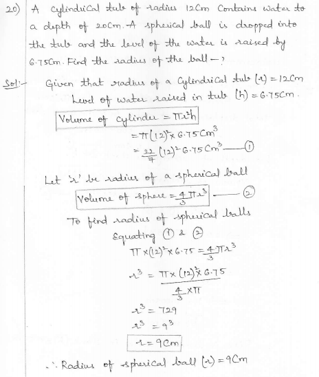 RD Sharma Class 10 Solutions Surface areas and Volumes Ex 16.1 Q20