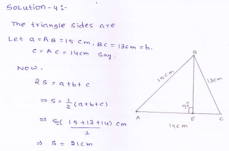 RD-Sharma-class 9-maths-Solutions-chapter 12 - Herons Formulae -Exercise 12.1 -Question-4