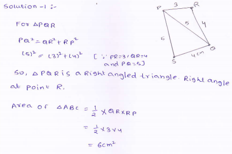 RD-Sharma-class 9-maths-Solutions-chapter 12 - Herons Formulae -Exercise 12.2 -Question-1