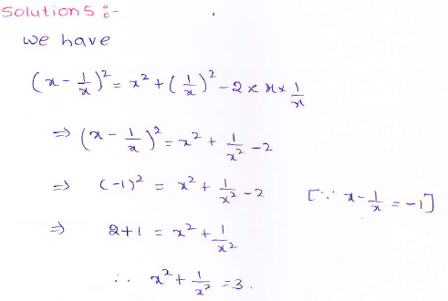 RD Sharma class 9 maths Solutions chapter 4 Algebraic Identities Exercise 4.1 Question 5