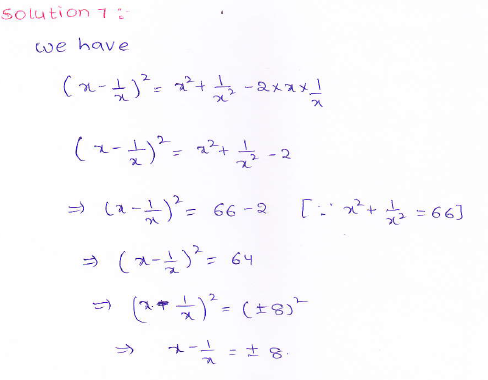 RD Sharma class 9 maths Solutions chapter 4 Algebraic Identities Exercise 4.1 Question 7