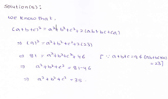 RD Sharma class 9 maths Solutions chapter 4 Algebraic Identities Exercise 4.2 Question 5