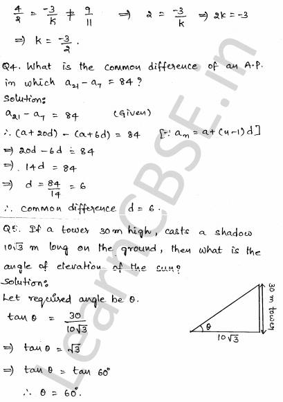 Solved CBSE Sample Papers for Class 10 Maths Set 2 2