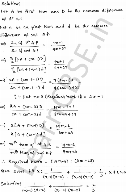 Solved CBSE Sample Papers for Class 10 Maths Set 4 1.14