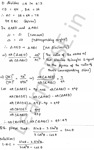 Solved CBSE Sample Papers for Class 10 Maths Set 6 1.12