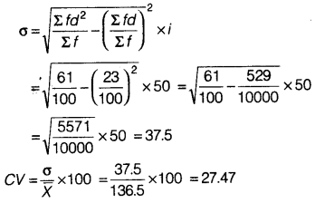 Statistics for Economics Class 11 NCERT Solutions Chapter 6 Measures of Dispersion Q8.3
