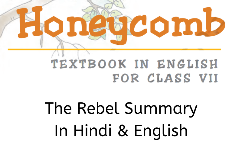The Rebel Summary Class 7 English
