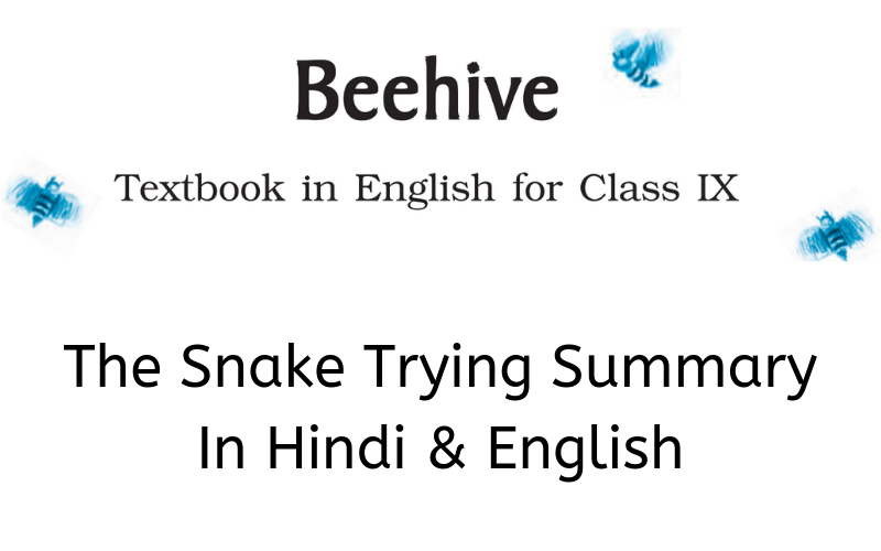 The-Snake-Trying-Summary-Class-9-English