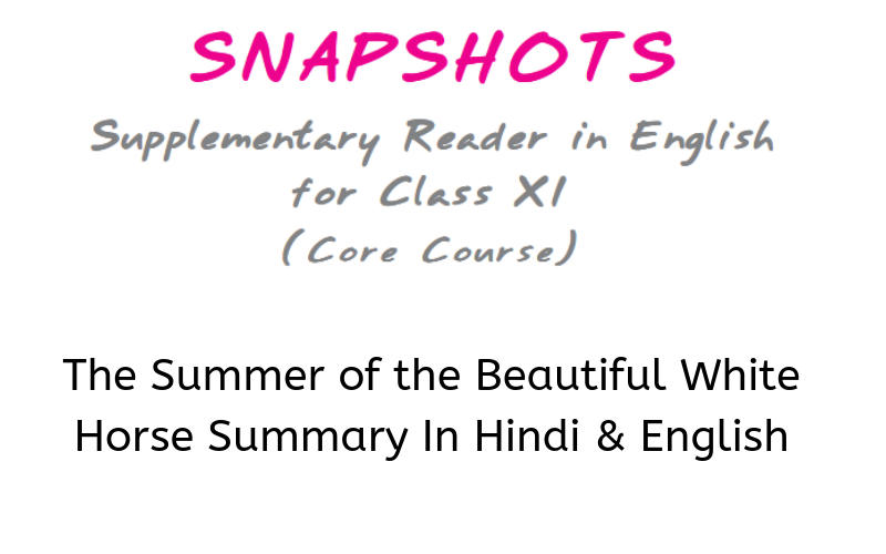 The-Summer-of-the-Beautiful-White-Horse-Summary-Class-11-English-hindi