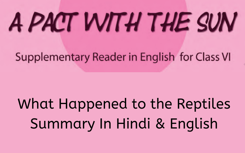 What-Happened-to-the-Reptiles-Summary-Class-6-English