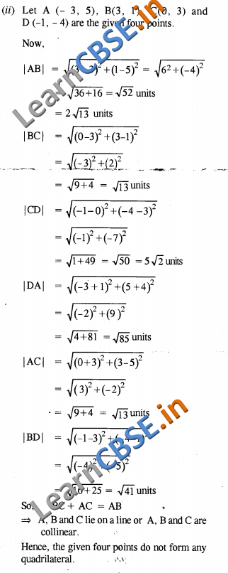  Coordinate Geometry CBSE Solutions For Class 10 Maths LAQ 