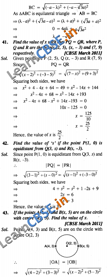  Maths Coordinate Geometry NCERT Solutions For Class 10 SAQ 3 Marks 01 