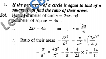  NCERT Exemplar Solutions Class 10 Maths Areas Related to Circles VSAQ 