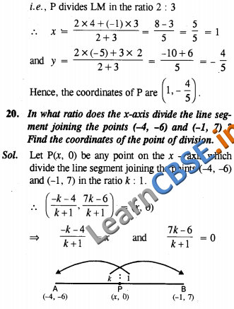  CBSE Exemplar Solutions Class 10 Maths Coordinate Geometry SAQ 3 Marks 