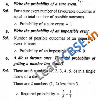  Probability NCERT Solutions Class 10 Maths VSAQ 01 
