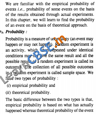  Probability Notes CBSE Class 10 Maths 