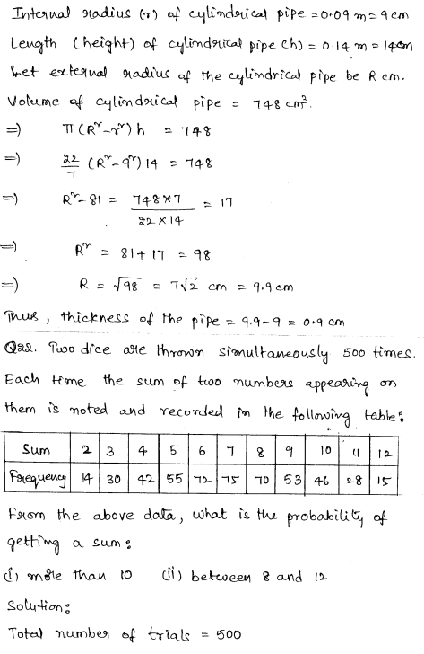 Sample Papers for Class 9 Maths Solved paper 6 13