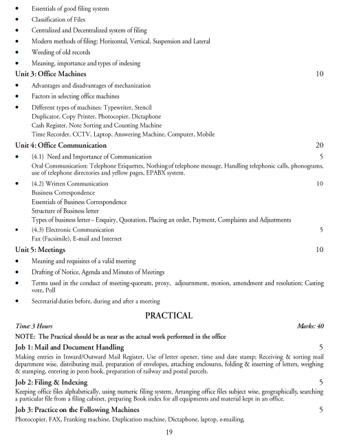  Stenography and Computer Applications Syllabus 